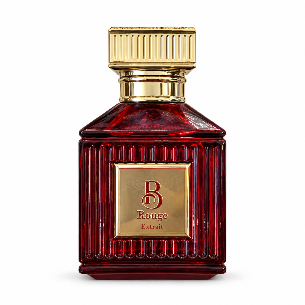 Rouge Extrait — flacon sur fond blanc