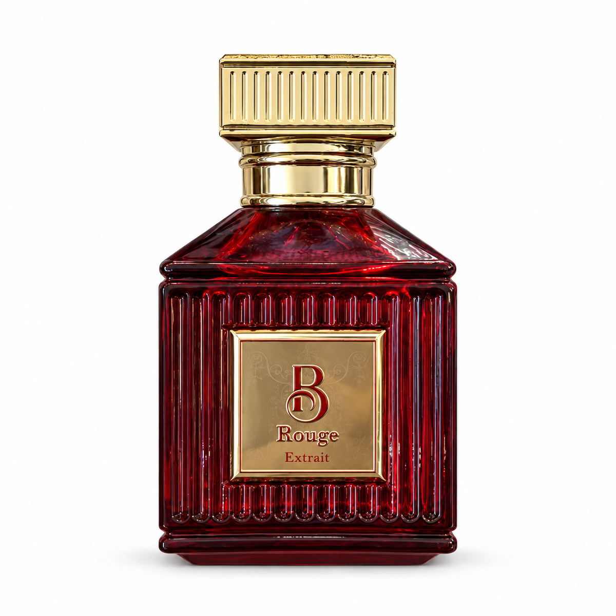 Rouge Extrait — flacon sur fond blanc