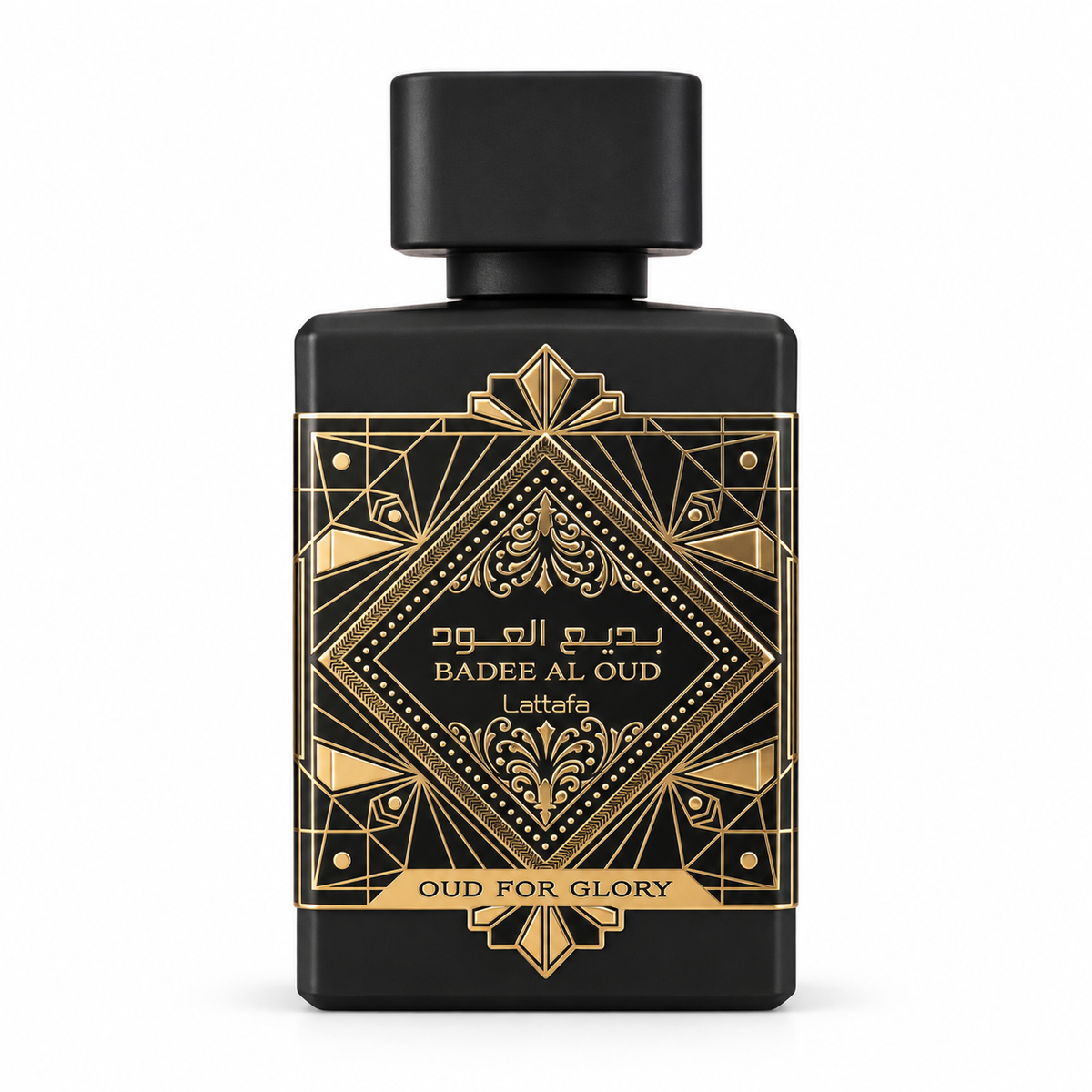 Bade’e Al Oud — Oud for Glory — flacon sur fond blanc