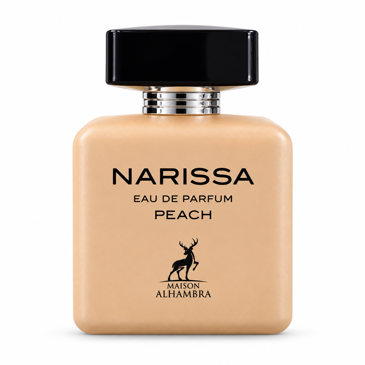 Narissa — Peach — flacon sur fond blanc